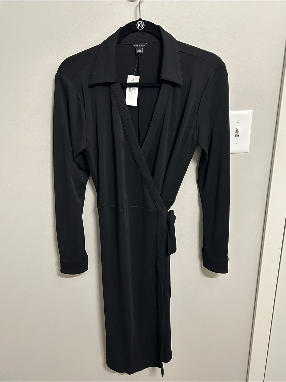 Ann Taylor Wrap Dress in Black NWT - Picture 2 of 8